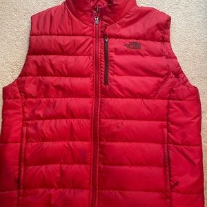 The North Face Down Puffer Vest Jacket Red Men's Size XL